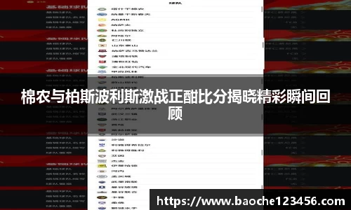 棉农与柏斯波利斯激战正酣比分揭晓精彩瞬间回顾